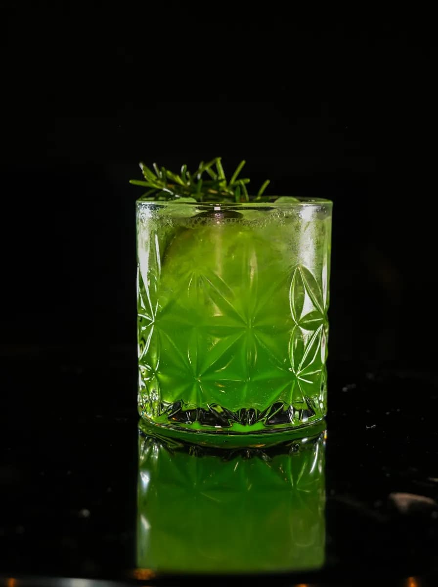 Drink verde com alecrim
